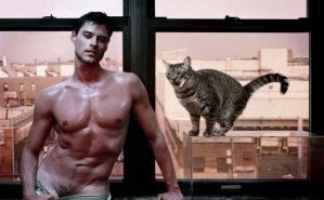 hot man and cute cat.jpg